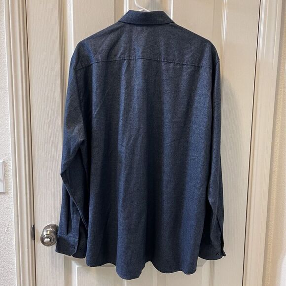 Haupt Germany Blue Button Down Long Sleeve Shirt Modern Fit Men's XL 17.5 43/44 - Picture 8 of 10